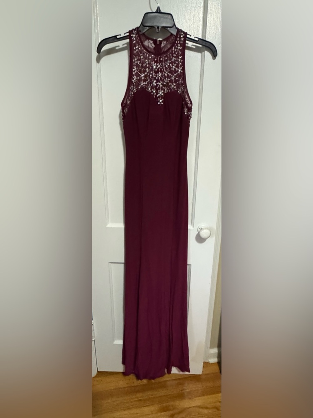 Simple Maxi Dress in Deep Burgundy